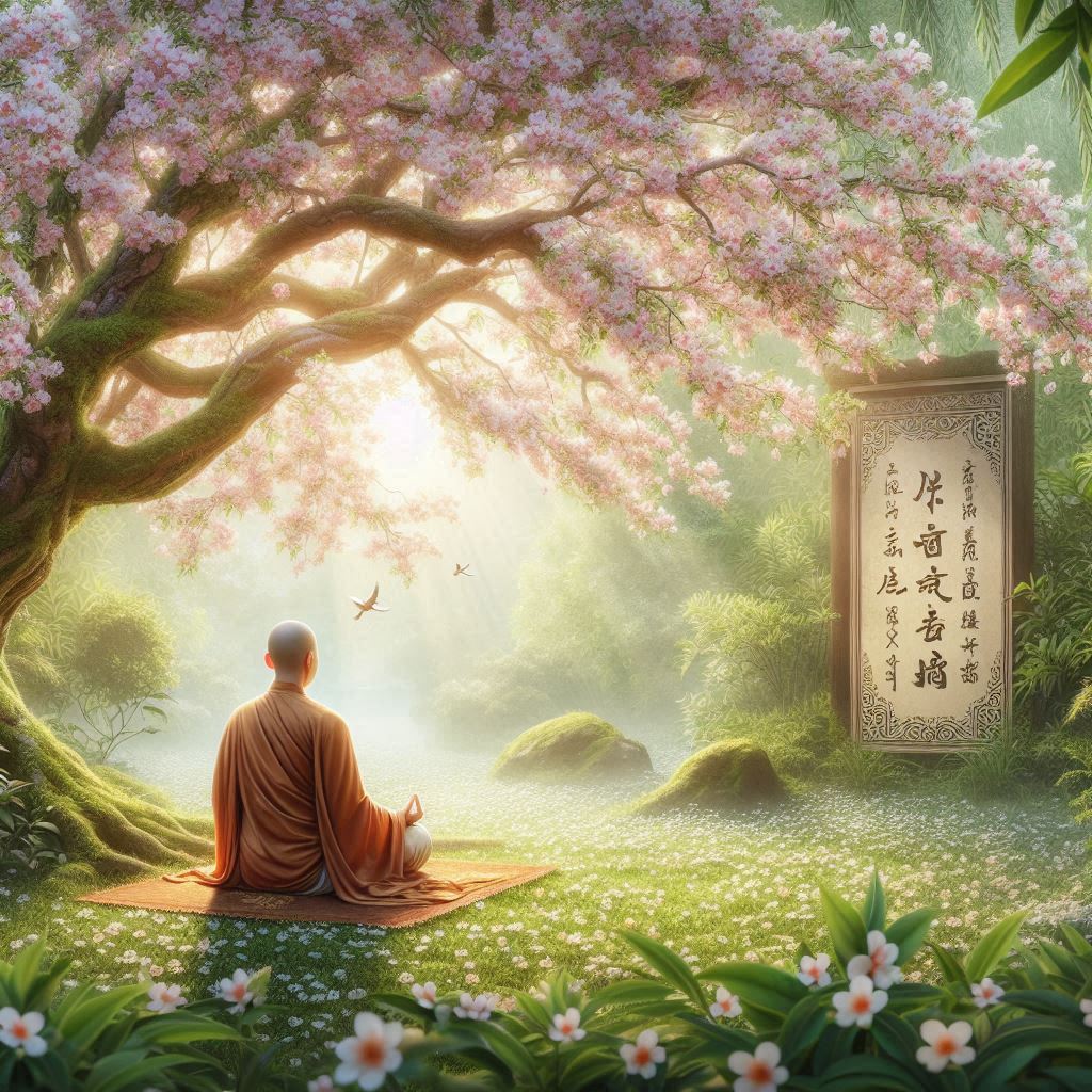 Tranh thư pháp Phật giáo - Lời nhắc nhở trí tuệ và từ bi